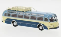 Mercedes O 6600 H Reisebus, hellblau/beige, 1951, 1:87, Brekina