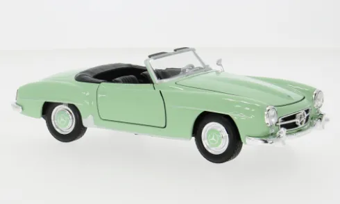 Mercedes 190 SL (W121), hellgrün/schwarz, 1955, 1:24, Welly