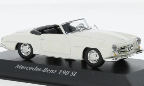 Mercedes 190 SL (W121), weiss, 1955, 1:43, Maxichamps