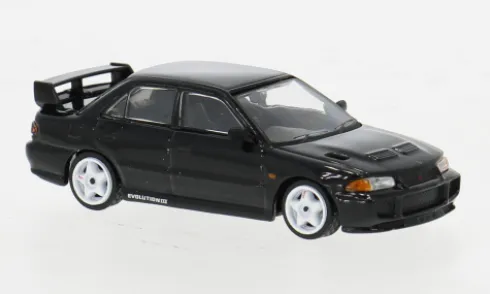 Mitsubishi Lancer GSR Evolution III, schwarz, 1:64, Tarmac Works