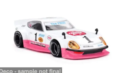 Nissan Fairlady Z, pink/weiss, 1969, Tamiya the Frog V1, 1:64, Mini GT