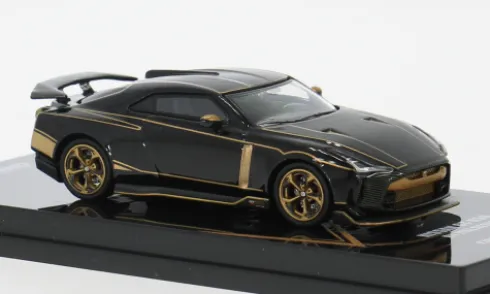 Nissan GT-R50 by Italdesign, schwarz/chrom, 1:64, INNO64
