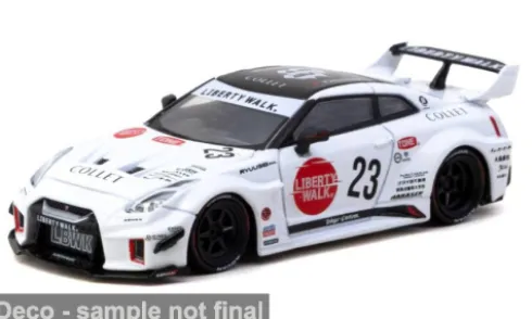 Nissan GT-R (R35) LB Works, weiss/Dekor, 2026, #23, 1:64, Tarmac Works