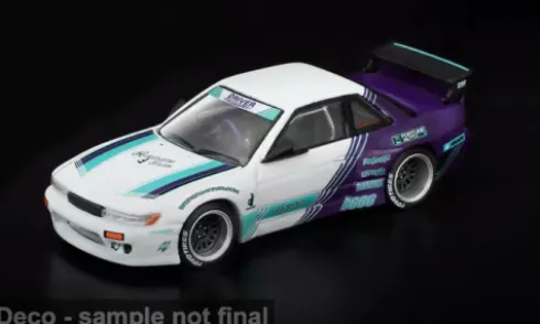 Nissan Pandem S13, weiss/violett, 1:64, Pop Race