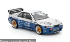 Nissan Silvia (S13), blau/weiss, 1:64, Pop Race