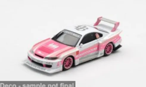 Nissan Silvia (S15) LB-Super Silhouette, rosa/weiss, 2026, LB-WORKS AMOCULTURE, 1:64, Mini GT