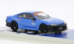 Nissan Silvia (S15) VERTEX (Tarmac Works 10th Anniversary), blau/schwarz, 1:64, Tarmac Works