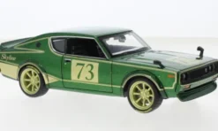 Nissan Skyline 2000 GTR (KPGC110) Tokyo Mod, grün/Dekor, 1973, 1:24, Maisto