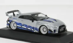 Nissan Skyline (R35) GT-R, silber/blau, 1:43, Solido
