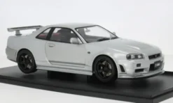 Nissan Skyline R34 GT-R, silber/Dekor, 1:18, Solido