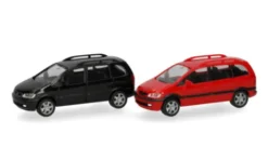 Opel 2er Set: Zafira, schwarz/rot, 1:87, Herpa MiniKit