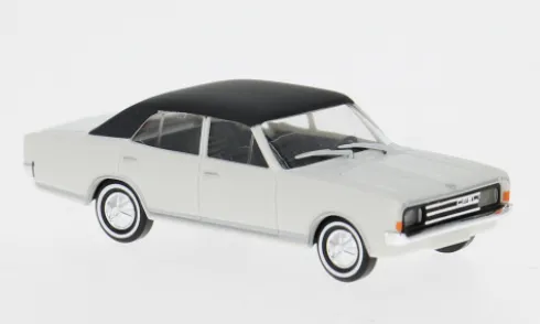 Opel Record C, weiss/schwarz, 1966, 1:87, Busch