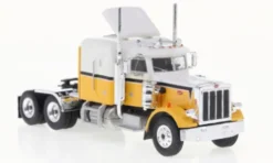 Peterbilt 359, weiss/dunkelgelb, 1973, 1:87, Brekina