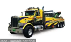 Peterbilt 359 Wrecker, gelb/violett, 1980, 1:43, IXO America