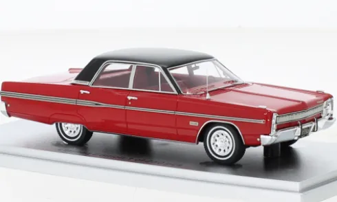 Plymouth Fury 4-Door Sedan, rot/schwarz, 1968, 1:43, Kess