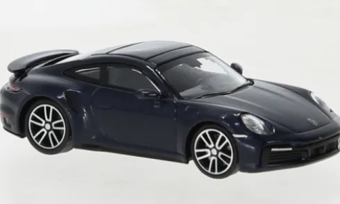 Porsche 911 (992) Turbo S, dunkelblau, 2020, 1:87, Minichamps