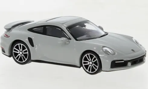 Porsche 911 (992) Turbo S, grau, 2020, 1:87, Minichamps
