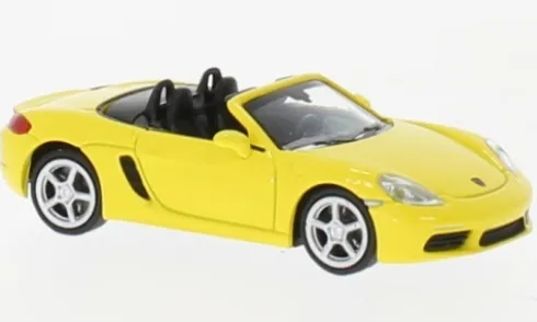 Porsche 718 Boxster, gelb, 2016, 1:87, Minichamps