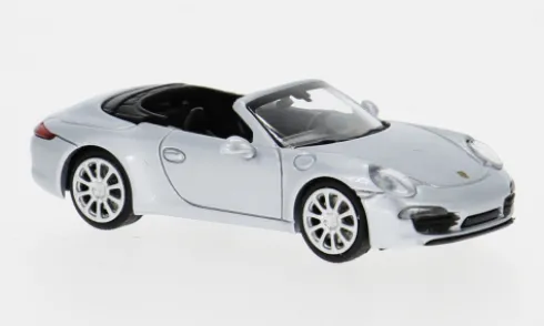 Porsche 911 Cabriolet, silber, 2012, 1:87, Minichamps