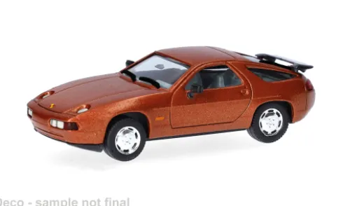 Porsche 928 S4, braun, 1:87, Herpa
