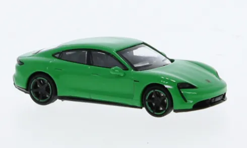 Porsche Taycan Turbo S, grün, 2019, 1:87, Minichamps