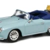 Porsche 356 A Cabriolet, hellblau, 1:43, Schuco