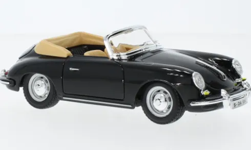 Porsche 356 B Cabriolet, schwarz, 1961, 1:24, Bburago