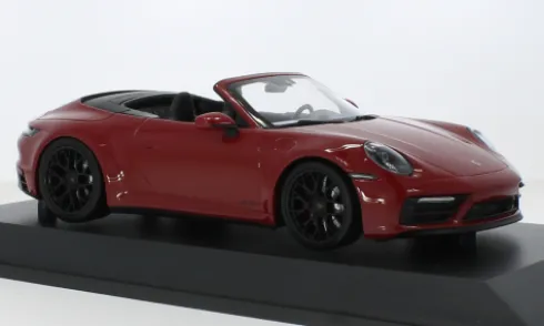 Porsche 911 (992) Carrera 4 GTS Cabriolet, dunkelrot, 2020, 1:18, Minichamps