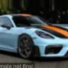 Porsche 718 Cayman GT4 RS, blau/orange, 1:43, Solido