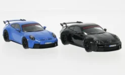 Porsche 2er Set: 911 (992) GT3, blau/schwarz, 2021, Sport Auto Collection, 1:43, Minichamps