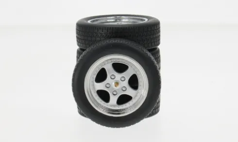 Porsche 4er Set: Speedline Felgen und Reifen, 1992, 1:12, KK Scale