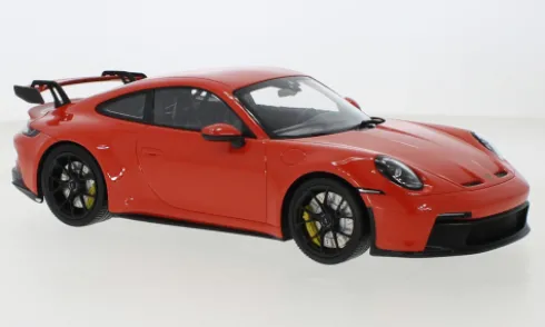 Porsche 911 (992) GT3, orange, 2021, 1:18, Minichamps