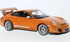 Porsche 911 GT3 RS 4.0 (997/II), orange/silber, 2012, 1:18, Bburago