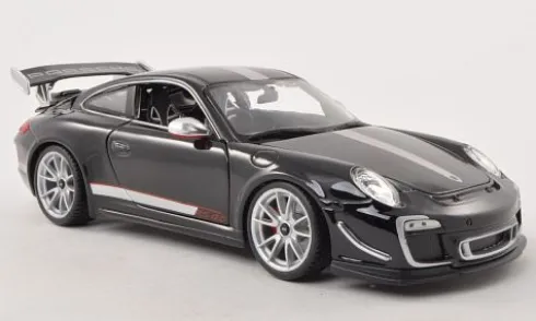 Porsche 911 GT3 RS 4.0 (997/II), schwarz/silber, 2011, 1:18, Bburago