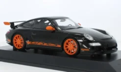 Porsche 911 (997) GT3 RS, schwarz/orange, 2007, 1:18, Minichamps