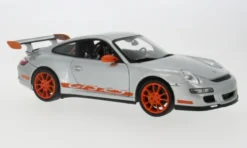 Porsche 911 (997) GT3 RS, silber/orange, 2007, 1:18, Welly