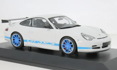 Porsche 911 GT3 RS, weiss/blau, 2002, 1:18, Minichamps
