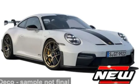 Porsche 911 GT3, weiss/grün, 2025, 1:43, Bburago