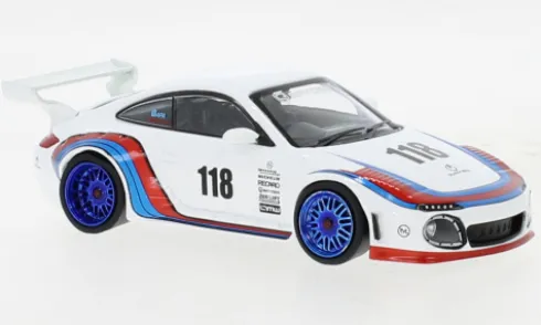 Porsche 911 (997) Old & New, weiss/Dekor, 1:43, IXO