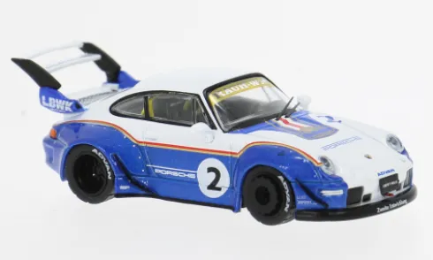 Porsche RWB 993, blau/weiss, 1:64, Tarmac Works