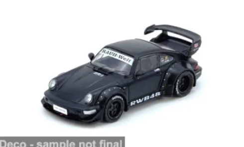 Porsche RWB 964, schwarz, 1:64, INNO64