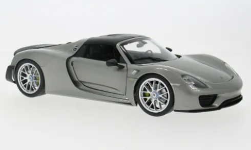 Porsche 918 Spyder, grau/carbon, 2012, 1:18, Welly