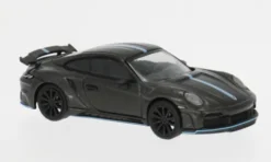 Porsche 992 Stinger GTR, carbon/blau, 1:64, Pop Race