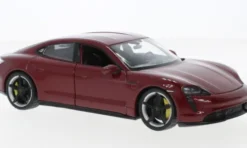 Porsche Taycan Turbo S, dunkelrot, 1:24, Welly