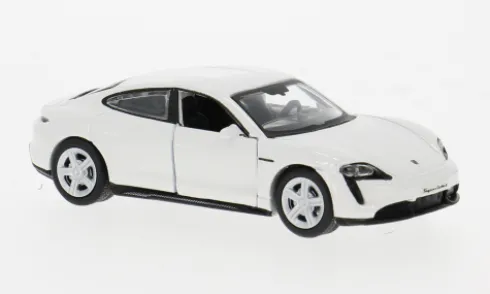 Porsche Taycan Turbo S, weiss, 1:64, Maisto