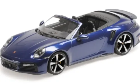 Porsche 911 (992) Turbo S Cabriolet, blau, 2020, 1:18, Minichamps