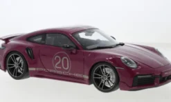 Porsche 911 (992) Turbo S Sport Design, dunkelrot, 2021, 1:18, Minichamps