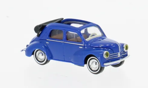 Renault 4CV, blau/schwarz, 1954, 1:87, Busch