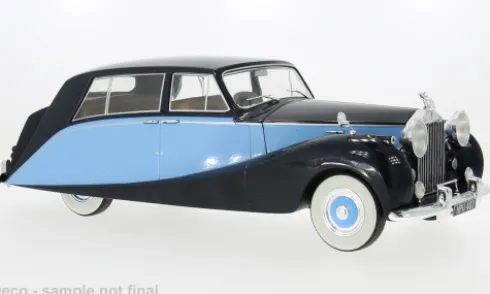 Rolls Royce Silver Wraith Empress by Hooper, schwarz/hellblau, 1956, 1:18, MCG
