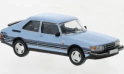 Saab 900 Turbo, hellblau/Dekor, 1986, 1:87, PCX87